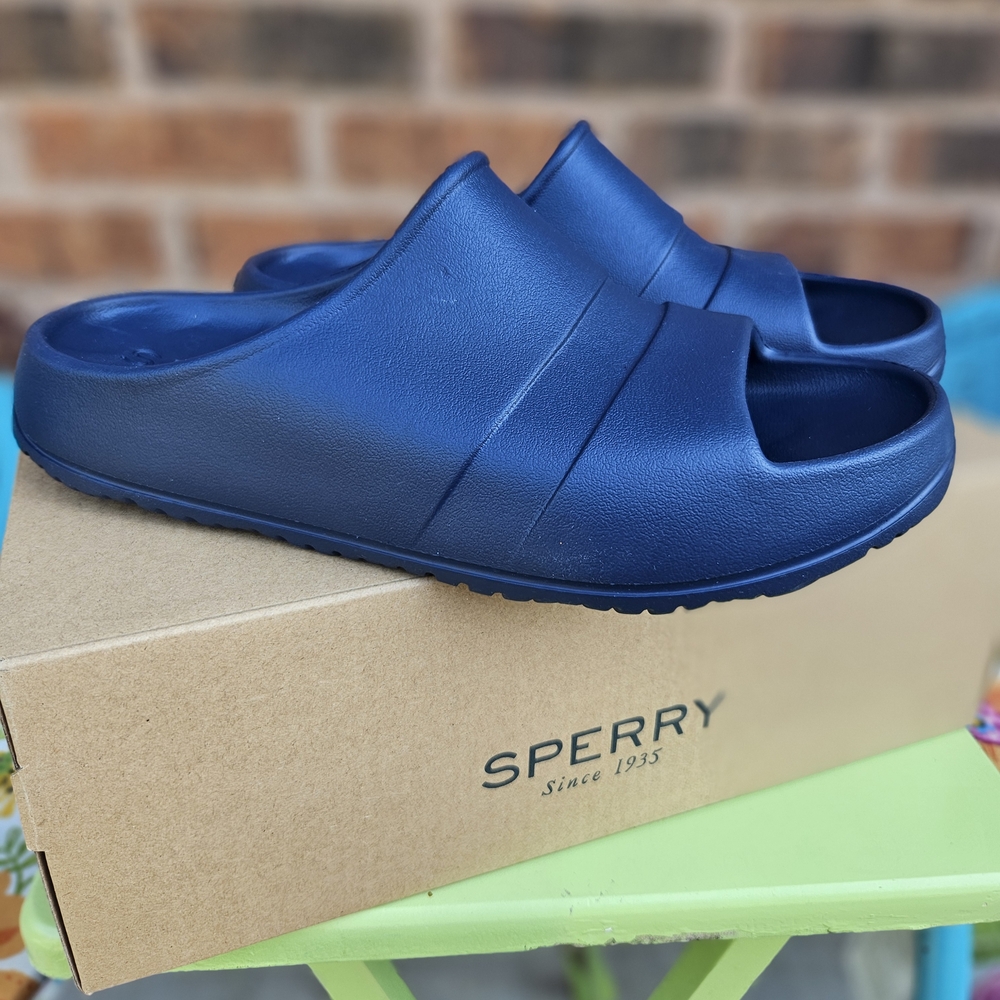 Sperry Blue Slide Sandals